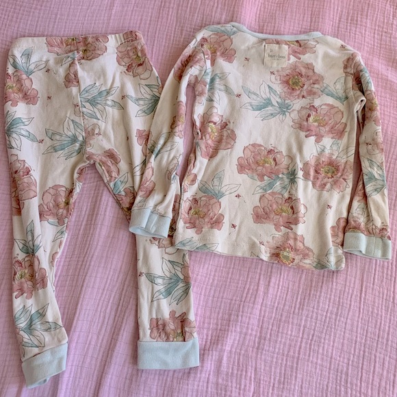 Burt’s Bees Kids Pajamas Floral Matching Set 2T - Picture 8 of 8